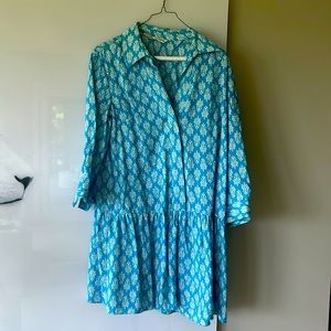 Mini ruffle print dress from Zara